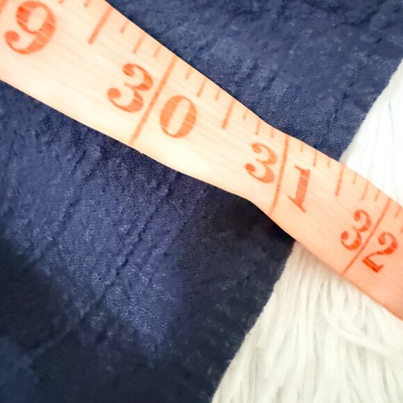 Women FANCYINN Ruffle Sleeve V Neck Shift Dress in Navy Blue Size Small - Picture 10 of 12